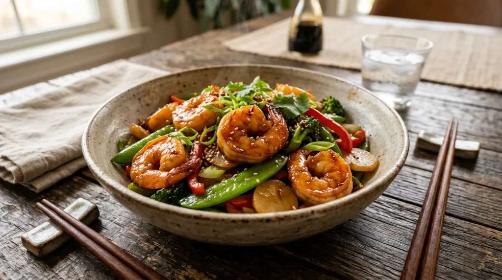 découvrez notre recette rapide et savoureuse de crevettes sautées au teriyaki, une délicieuse spécialité asiatique parfaite pour un repas facile et gourmand.