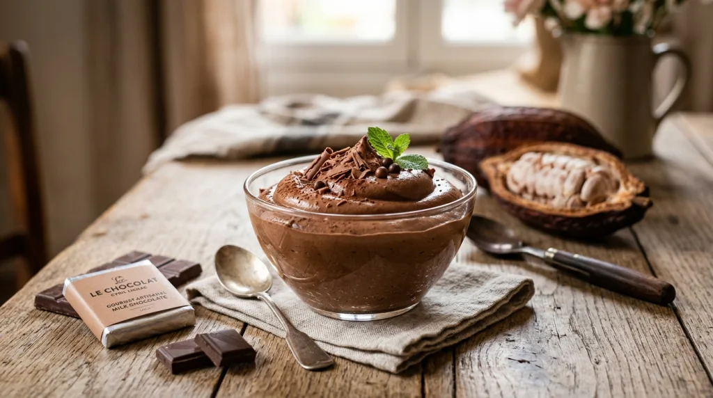 découvrez la recette onctueuse et simple de la mousse au chocolat au lait de cyril lignac, parfaite pour un dessert gourmand et facile à réaliser.