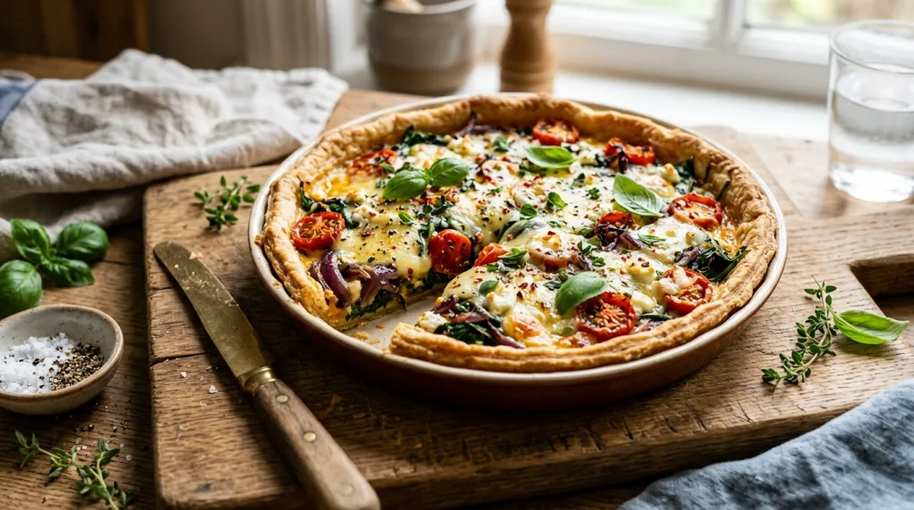 découvrez une recette salée rapide et facile avec de la pâte sablée toute prête pour un plat délicieux en un rien de temps.